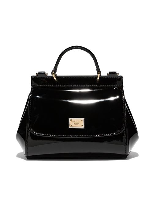 Borsa bambina in vernice nera mini sicily Dolce & Gabbana Kids | EB0003A106780999